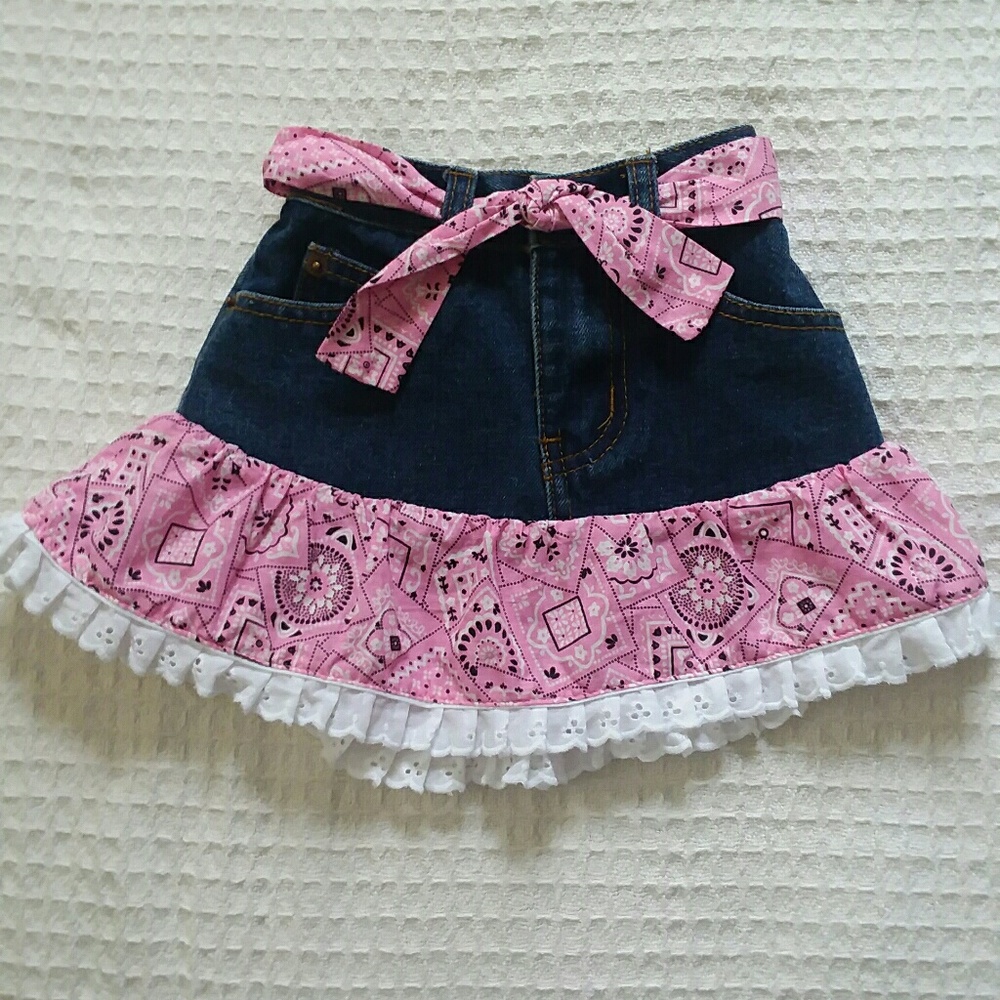 Kiddie Korral Girls Denim Skirt